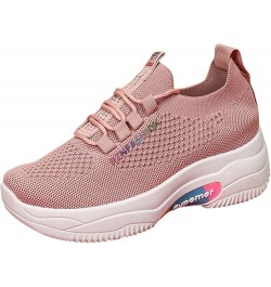 Womens Tennis Sports Mesh Sneakers Breathable Workout Casual Shoes Comfortable Slip-on Sneakers Ao2-pink $18.54 Outdoor Shoes