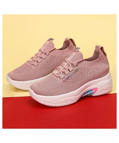 Womens Tennis Sports Mesh Sneakers Breathable Workout Casual Shoes Comfortable Slip-on Sneakers Ao2-pink $18.54 Outdoor Shoes