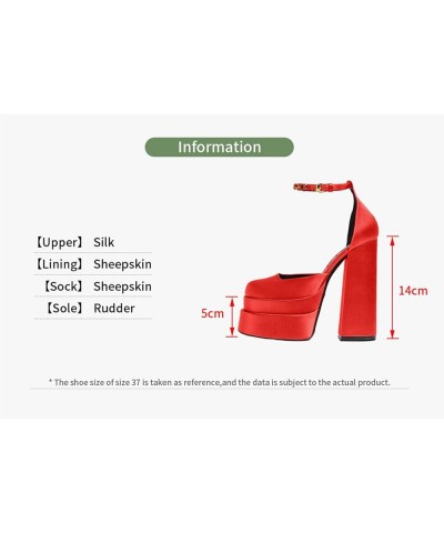 Spring Women Pumps Shoes Sexy Thick High Heels Big Size Platform Black Dress Party Wedding Shoes Woman Sandals 39 Black $78.7...