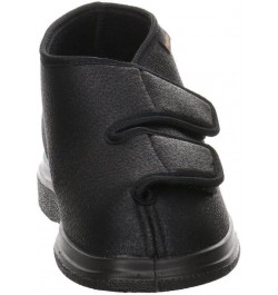 Men's High Hi-Top Slippers Black 222 Black $37.36 Slippers