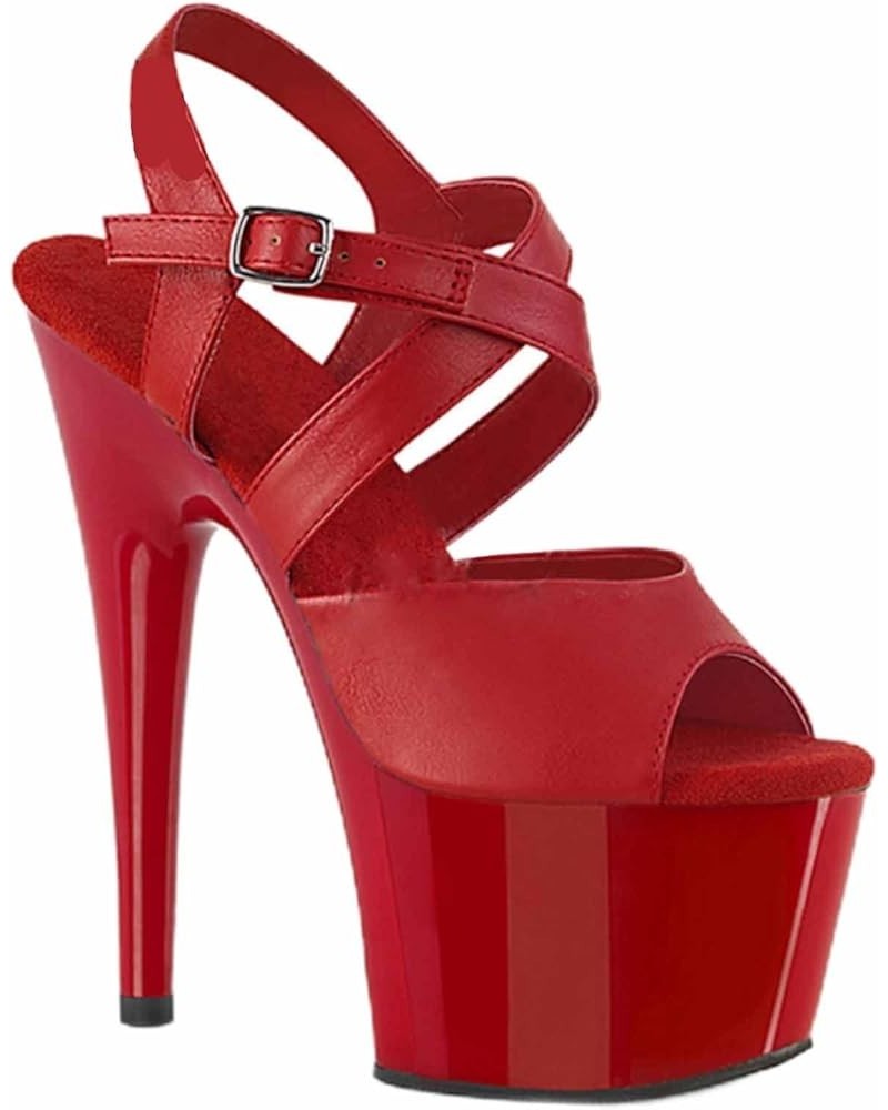 15 cm/5.91In Women's Heels Buckle Peep Sandals Ladies Platform Open Toe High Heel Stiletto Pumps Sexy Pole Dance Striptease S...