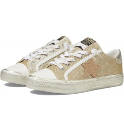 Womens Alive Metallic Glitter Lace Up Sneakers Shoes Casual - Gold Gold $38.62 Fashion Sneakers