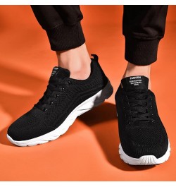 Mens Running Shoes Slip-on Walking Sneakers Lightweight Breathable Casual Soft Sole Trainers Soft Sole Trainers Black $16.25 ...