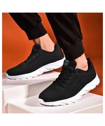 Mens Running Shoes Slip-on Walking Sneakers Lightweight Breathable Casual Soft Sole Trainers Soft Sole Trainers Black $16.25 ...