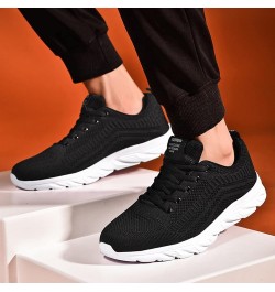 Mens Running Shoes Slip-on Walking Sneakers Lightweight Breathable Casual Soft Sole Trainers Soft Sole Trainers Black $16.25 ...