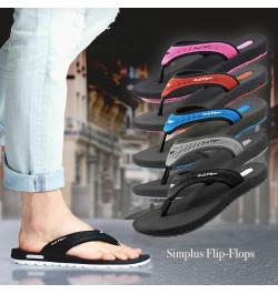 SIMPLUS Unisex Ultra-Cuhion Yoga Mat Flip-Flops with Heel Support 00582 Simplus Red $15.96 Athletic Shoes