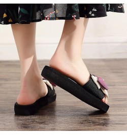 Sandals for Women Girls Toe Flip-Flop Flat Slippers Breathable Women Beach Open Sandals Fashion Bowknot Women's 7.5 Purple $1...