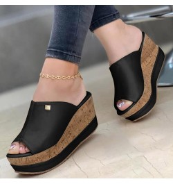 Women's Open Toe Elastic Strappy String Espadrilles Low Chunky Heels Casual Sandal Braided Slides Shoes 162-ixpyn-h-black $14...