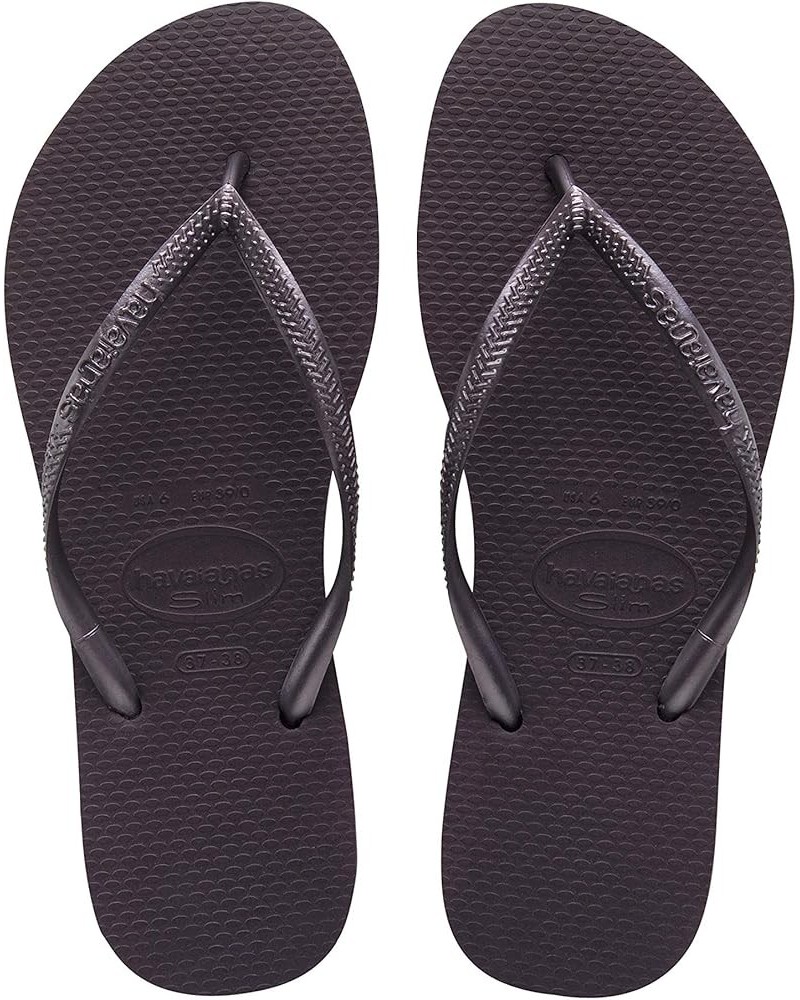 Women's Slim Flip Flop Sandals Purple(aubergine) $14.95 Sandals