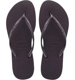 Women's Slim Flip Flop Sandals Purple(aubergine) $14.95 Sandals