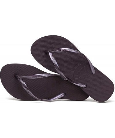 Women's Slim Flip Flop Sandals Purple(aubergine) $14.95 Sandals