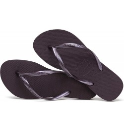 Women's Slim Flip Flop Sandals Purple(aubergine) $14.95 Sandals