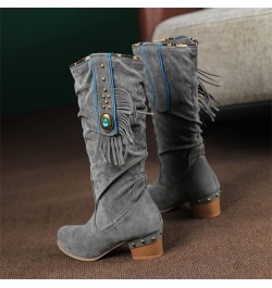 Women's Snow Boots Waterproof, Ankle Booties, Womens Western Boots Chunky Boots Goth Boots Western Boots B-grey $31.92 Boots