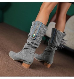 Women's Snow Boots Waterproof, Ankle Booties, Womens Western Boots Chunky Boots Goth Boots Western Boots B-grey $31.92 Boots