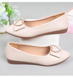 Closed Toe Sandals Women Solid Color Flat Sloping Heel Pointed Singles Shoes Love Shallow Arched Sole Work Shoes Daily H-848 ...