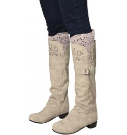 Cowgirl Boots, Womens Chunky Heel Zipper Leather Boots Keep Warm Z 03-beige $18.77 Boots