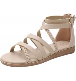 braided sandals for women, Fashion Women's Summer Buckle Strap Beach Open Toe Breathable Sandals Z 02-a $13.87 Sandals