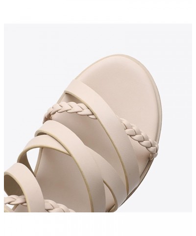 braided sandals for women, Fashion Women's Summer Buckle Strap Beach Open Toe Breathable Sandals Z 02-a $13.87 Sandals