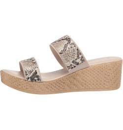 Women's Wedge Sandal Natural Snake $16.33 Sandals