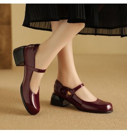 Women Sandals Summer Dress Shoes Spring Loafers Slip On Patent Leather Shoe Glossy Sandals Loafers Size 5-13 Black Burgundy B...