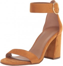 Women's Lawrence Heeled Sandal Tan Faux Suede $22.64 Flats