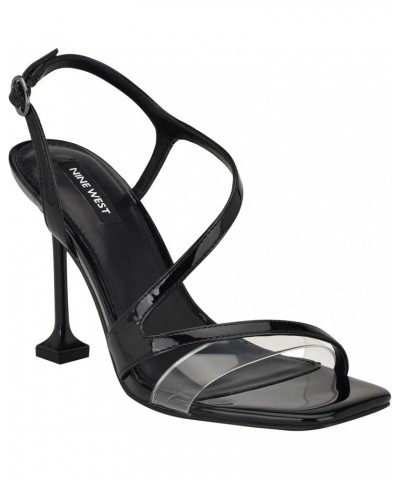 Womens Nines Heeled Sandal Black 001 $15.40 Sandals