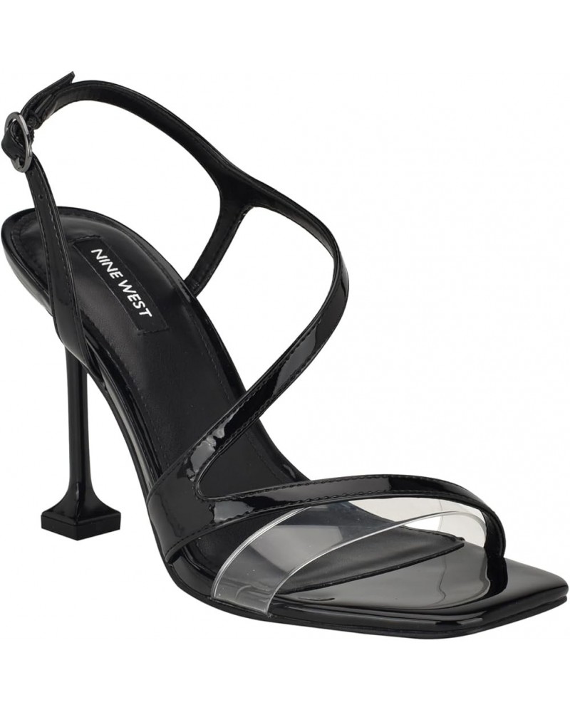 Womens Nines Heeled Sandal Black 001 $15.40 Sandals