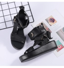 Women Platform Sneakers Wedges Shoes For Women Closed Toe Women White Platform Heels Strappy Sandals Heeled Sandals 3 Black 4...