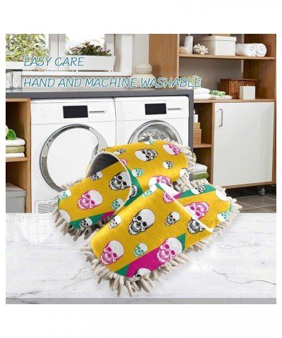 Skulls Geometric Mop Slippers House Floor Cleaning Mopping Slippers for Men Women Size:5-8 $10.80 Slippers