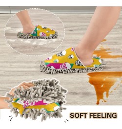 Skulls Geometric Mop Slippers House Floor Cleaning Mopping Slippers for Men Women Size:5-8 $10.80 Slippers