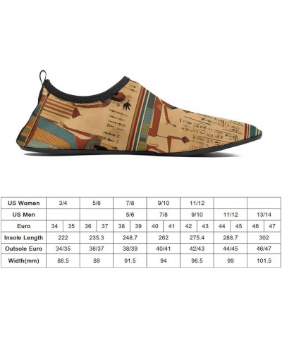 Ancient Egypt Hieroglyphics Print Pharaoh Water Shoes for Men Women Quick-Dry Barefoot Swim Shoes Slip-on for Beach Outdoor 5...