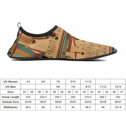 Ancient Egypt Hieroglyphics Print Pharaoh Water Shoes for Men Women Quick-Dry Barefoot Swim Shoes Slip-on for Beach Outdoor 5...