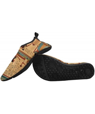 Ancient Egypt Hieroglyphics Print Pharaoh Water Shoes for Men Women Quick-Dry Barefoot Swim Shoes Slip-on for Beach Outdoor 5...