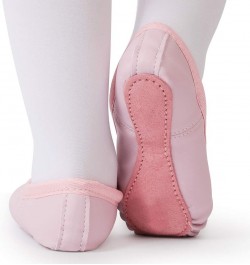 Toddler Ballet Shoes for Girls Baby Ballet Slippers Leather Full Sole Women Ballerina Dance shoes Pink $7.23 Athletic Shoes