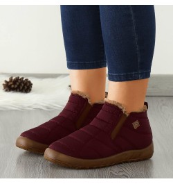 Winter Boots for Women Waterproof Anti Slip Ankle Booties Warm Short Womans Snow Boots with Fur Lined Shoes Bb5-red $16.66 Ou...