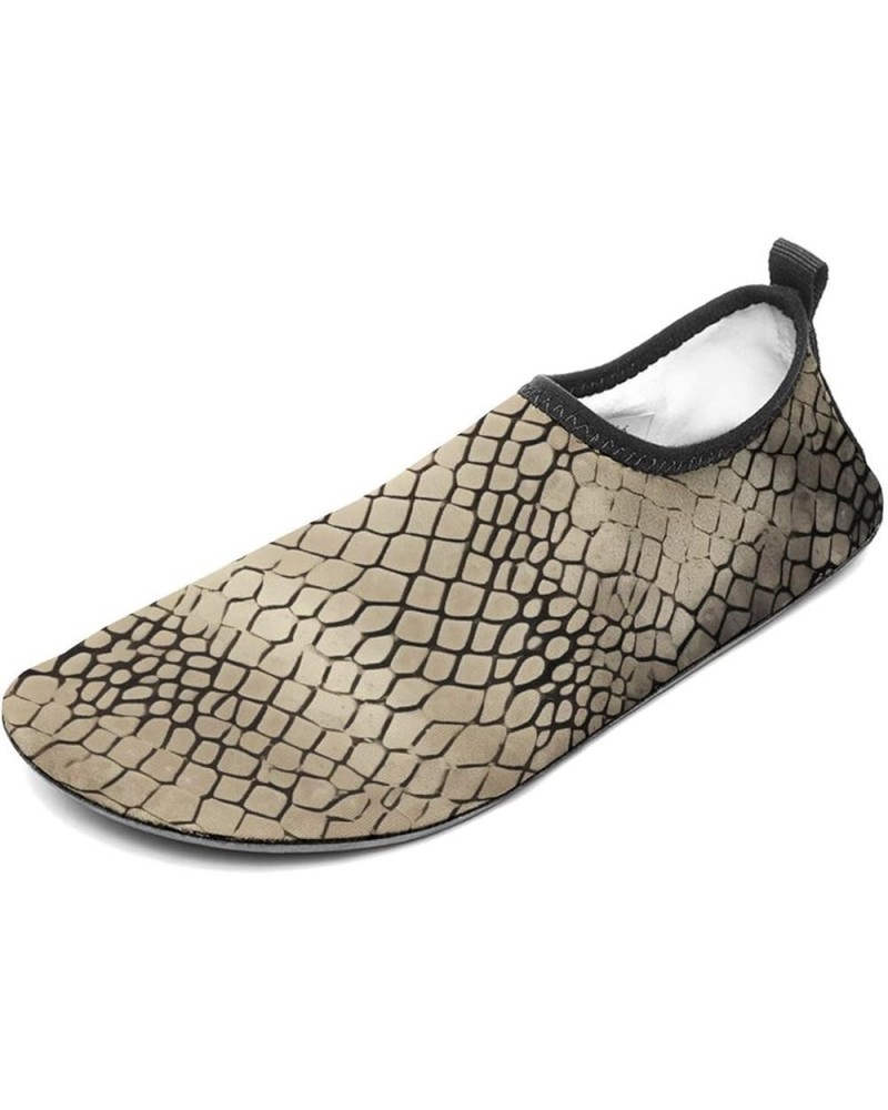 Snakeskin Pattern Water Shoes for Men Women Quick-Dry Barefoot Swim Shoes Slip-on for Beach Outdoor Style $16.21 Athletic Shoes