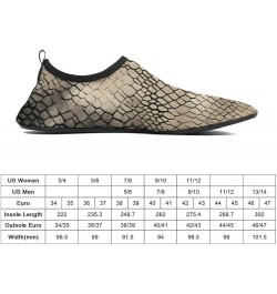 Snakeskin Pattern Water Shoes for Men Women Quick-Dry Barefoot Swim Shoes Slip-on for Beach Outdoor Style $16.21 Athletic Shoes