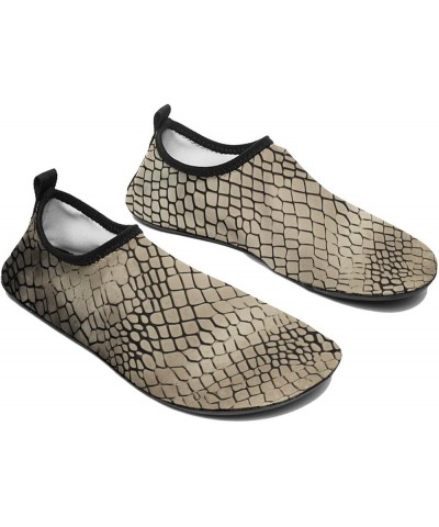 Snakeskin Pattern Water Shoes for Men Women Quick-Dry Barefoot Swim Shoes Slip-on for Beach Outdoor Style $16.21 Athletic Shoes