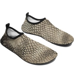 Snakeskin Pattern Water Shoes for Men Women Quick-Dry Barefoot Swim Shoes Slip-on for Beach Outdoor Style $16.21 Athletic Shoes