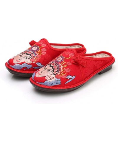 Ladies Slippers, Indoor Slippers Flat Slippers for Women Beijing Opera Embroidered Slippers, Comfortable Breathable Household...