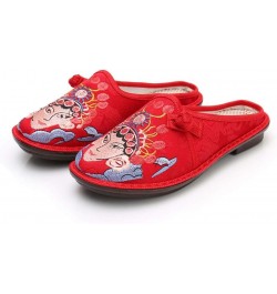 Ladies Slippers, Indoor Slippers Flat Slippers for Women Beijing Opera Embroidered Slippers, Comfortable Breathable Household...