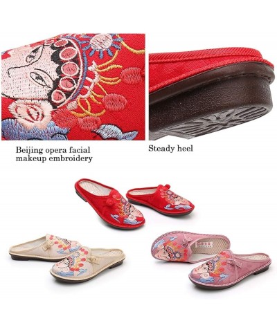 Ladies Slippers, Indoor Slippers Flat Slippers for Women Beijing Opera Embroidered Slippers, Comfortable Breathable Household...