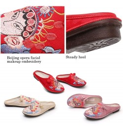 Ladies Slippers, Indoor Slippers Flat Slippers for Women Beijing Opera Embroidered Slippers, Comfortable Breathable Household...