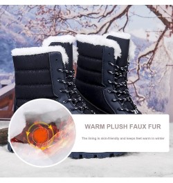 Womens Snow Boots Mid-Calf Winter Boots Ladies Waterproof Warm Fur Lined Non-Slip Warm Boots For Work Walking Hiking Outdoor ...