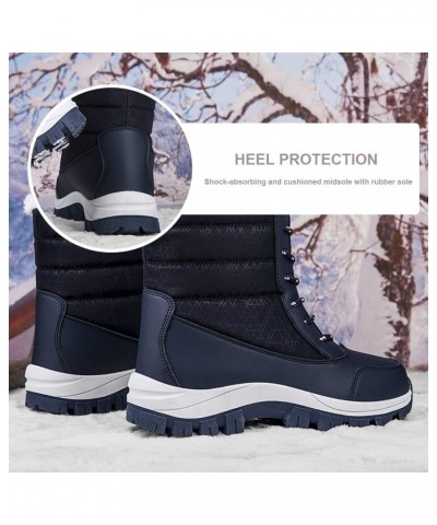 Womens Snow Boots Mid-Calf Winter Boots Ladies Waterproof Warm Fur Lined Non-Slip Warm Boots For Work Walking Hiking Outdoor ...