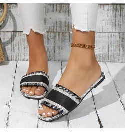 Women Flip Flops Size 9 Female Sandals For Woman Bubble Slides For Women Dressy Flip Flops For Women Elegant Black-c $12.25 S...