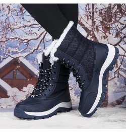 Womens Snow Boots Mid-Calf Winter Boots Ladies Waterproof Warm Fur Lined Non-Slip Warm Boots For Work Walking Hiking Outdoor ...