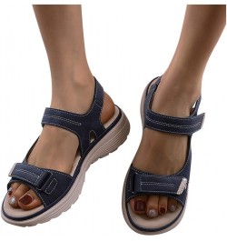 fashion sandals for women tan sandals for women flip shoe strappy heels for women chunky heel sandals for women B031-blue $20...