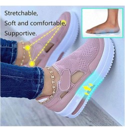 2022 Spring Sneakers Women Casual Breathable Sport Shoes, Women Slip on Shoes Casual with Arch Support for Summer Hook and Lo...