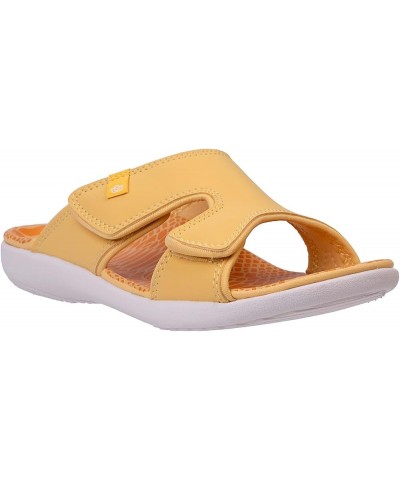 Women's Style Slide Sandal Yellow Snake $25.39 Sandals